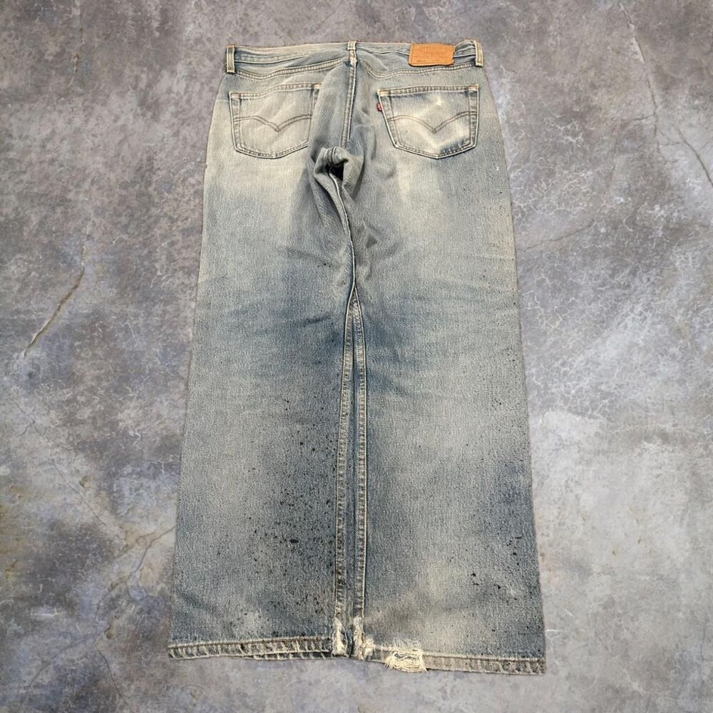 Levi-s Men's Blue and Grey Jeans